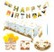 Construction Birthday Party Supplies, 102 Pcs Digger Tableware Set - Serves 20, Includes 9 inch plates, 7 inch plates, paper cups, napkins, knives, forks and spoons, pull-up flag, tablecloth