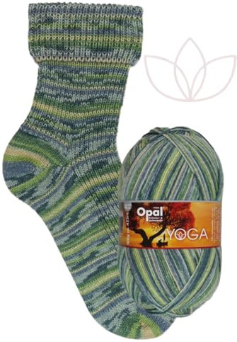 Opal Yoga 4-fach Sockenwolle, 75% Schurwolle Superwash, 25% Polyamid, 100g Knäuel, 425m Lauflänge, für Socken und Accessoires (11661 Meditation)