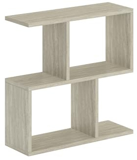 Hanah Home Modern Coffee Table, 60 x 60 x 20 cm, Travertine Color | 100% Melamine Coated Particle Board, 18 mm Thickness | Stylish & Functional Design for Any Space