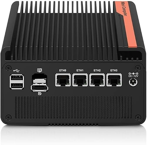 oaknode Mini PC NAS 5 M.2 Nvme Pocket NAS Small PC,4X2.5GbE LAN Mirco Desktop Computer 2HD 4K@60HZ, Router/QNAS/Firewall DDR5 per Office Business (N150-Nessuna memoria, nessun disco rigido)