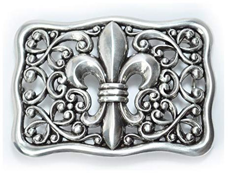 VaModa Gürtelschließe 4,0 cm | Wechselschließe Gürtelschnalle Buckle 40mm | Modell Lilie | Gürtelschließe für Wechselgürtel