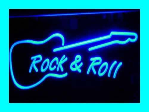 ADVPRO Cartel Luminoso i303-b Rock and Roll Guitar Music New Neon Light Sign