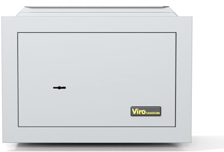 Viro | Casasicura, Cassaforte a Muro, Meccanica da Incasso, Chiusura con Chiave a Doppia Mappa, 310x200x200 mm