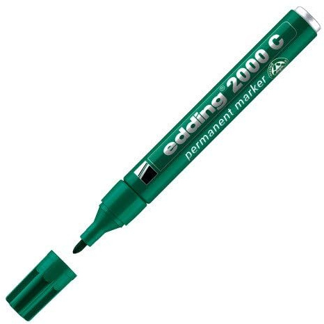 edding 2000C Permanent Marker Bullet Tip 1.5-3mm Line Assorted Colours (Pack 4)