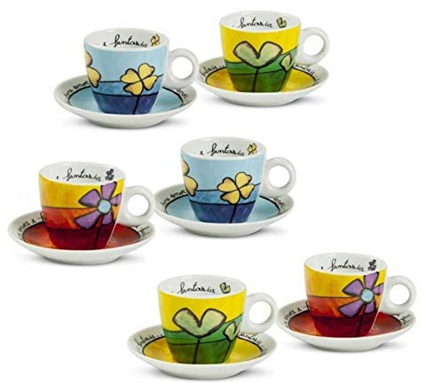 Egan PAF06/1Z Set Tazzine Caffe, Porcellana, Assortite, 12 unità, 90 Millilitri