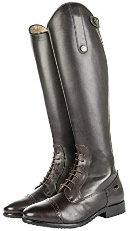 HKM 9217 Reitstiefel Valencia, Lederreitstiefel, Unisex Normal/Extra Weit, Braun, 39