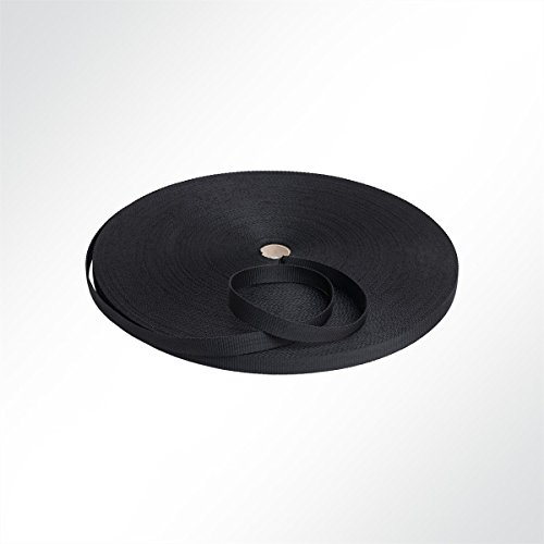 LYSEL® Gurtband Polyester (PES) Breite 20mm Stärke 1mm 700kg schwarz VE 5m