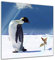 Glasbild - Pinguin mit Blume - 30 x 30 cm - Deko Glas - Wandbild aus Glas - Bild auf Glas - Moderne Glasbilder - Glasfoto - Echtglas - kein Acryl - Handmade