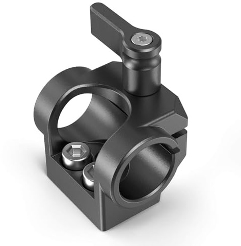 SMALLRIG 15mm Rod Clamp Single Camera Rod Mount for 15mm Rods Support System, EVF Mount, LCD Light, Microphone Mounts -1995