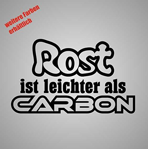 Aufkleber rost ist Leichter als Carbon Sticker Decal Folie Tuning (schwarz)