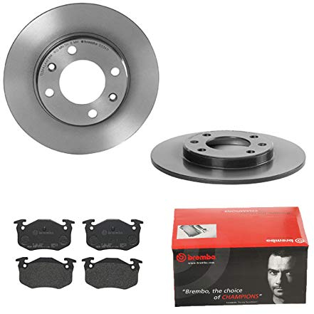 BREMBO BREMSSCHEIBEN Ø247mm + BREMSBELÄGE HINTEN FÜR PEUGEOT 206 200 2D SW 2E/K