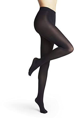 FALKE Women's Seidenglatt 40 DEN W Ti Semi-Opaque Plain 1 Pair Tights, Blue Marine 6179, S