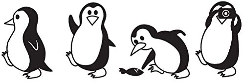 VOSAREA Wandaufkleber Pinguin Niedliche Wandtattoo Kinderzimmer Pinguin Wandaufkleber Kühlschrank Aufkleber Vinyl Wandtattoo für Home Speisesaal, 57x18,5 cm