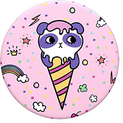 PopSockets PopGrip - Ausziehbarer Sockel und Griff für Smartphones und Tablets mit einem Austauschbarem Top - Sugar Bear
