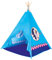 Bino Spielzelt TeePee, Zelt Kinderzimmer Zubehör, Kinderspielzeug (Kinder Tipi Zelt, Spielhaus für Kinder ab 3 Jahre, drinnen & draußen geeignet, mit Indianer Motiven, Größe 120x120x150 cm), Blau