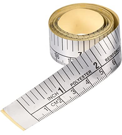 sourcing map Self-Adhesive Measuring Tape with Fractions 60 Inches 150cm Workbench Ruler, Peel and Stick Measure Tape for Woodworking, Saw, Drafting Table