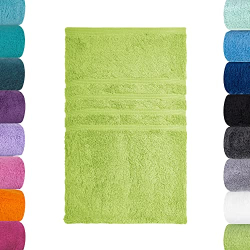 Lavea® Duschtuch 70x140 cm – Apfelgrün | 100% Baumwolle – Weiches Frottee Duschtuch, Duschhandtuch Set für Badezimmer, Sport & Wellness, Frottierserie Bali