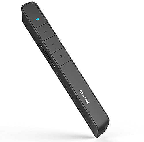 【Angepasste Schaltfläche】NORWII N36 pointer 100m, Multifunktionaler Präsentations-Clicker Für Powerpoint, Hyperlink-Unterstützung, Medienwiedergabe/Pause, Vorheriger/Nächster Titel, Alt + F4 usw