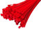 Pack of 100 Cable Ties Resealable 540 mm x 7.6 mm Red Reusable Nylon UV Stable