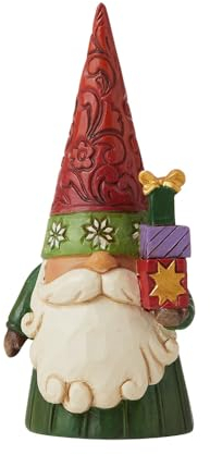 Enesco Jim Shore Heartwood Creek – Weihnachtswichtel mit Geschenken, 10,5 cm