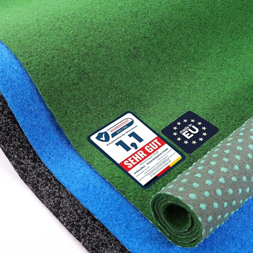 Primaflor Rasenteppich Park Grün 200 x 1100 cm | 8 mm | UV-stabilisiert | wasserdurchlässig | Noppenrücken | schnelltrocknend | Rasenteppich nach Maß | Outdoor Bodenbelag für Eingang und Flur