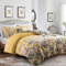 Imperial Rooms Super King Duvet Set Reversible Printed Bedding Sets Premium Brushed Microfiber Duvet Covers with Pillowcases (Ochre Blossom 260x220 CM)