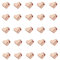 MiaLover 25 Stück Herzperlen Metall 6 mm Perlen Basteln für Armband Halskette Schmuckherstellung DIY Modeschmuck Basteln Anhänger Beads(Roségold)