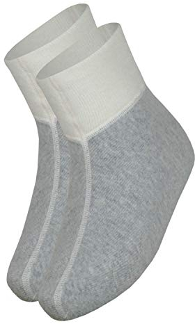 wobera ANGORA Fußwärmer oder Bettschuhe mit 75% Angora (Gr. 3 (43-46), silbergrau)