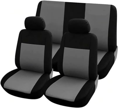 Susy Shop Coprisedili universali Kit Anteriore e Posteriore Vari colori Soft Confortevole Traspirante Protezione per Sedili utilitarie (Grigio)
