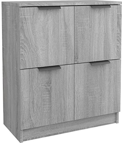 vidaXL Buffet Armoire de Rangement Meuble de Rangement Armoire Latérale Salle de Séjour Salon Intérieur Sonoma Gris 60x30x70 cm Bois d'Ingénierie