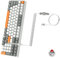 K3 Pro Clavier mécanique filaire compact 98 touches RGB lumineux LED Interrupteur linéaire optique à clic + câble USB spiralé Type-C vers USB-A, câble à ressort en TPU détachable connecteur aviation