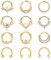 Adramata 12 Stück 16G Septum Nasenringe Hoop Chirurgenstahl Set - CZ Opal Knorpel Daith Ring Helix Ohrring Nasenschmuck