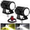Biqiure 2PCS Fari Fendinebbia LED Moto 12W 6000K/3000K Ambra/Giallo Bianco 12V 24V Fari Moto Supplementari con Interruttore per Moto Camion SUV ATV E-Bike Trattore