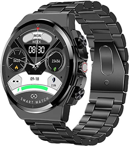 Smart Watch con auricolari TWS, 2 in 1, fitness tracker rotondo, Bluetooth, risposta/effettua chiamate, musica MP3, schermo touch HD da 1,28 pollici, tracker attività sportiva, standby a lungo