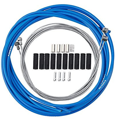 Universal Fahrrad Schaltzug Gehäuse Set für Shimano für Sram Schaltwerk Bremsschlauch MTB Rennrad (Blau)