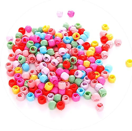 SURALIN 100 Pezzi Mini Perline per Capelli, Perline per Capelli, Fermagli per Capelli Donna in Plastica, Clip per Capelli Arcobaleno Artigli per Capelli per Treccine