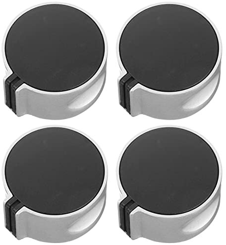 OSALADI 4pcs Zinc Alloy Gas Stove Control Knobs High Temperature Resistant Replacement Knobs for Cooktops Sleek Design for Easy Installation Compatible Gas Ranges