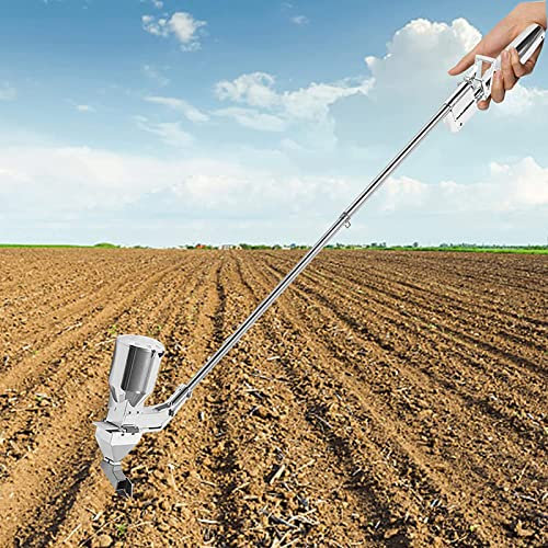 NGARY Long Handled Bulb Planter Tools, Plant Seedling Planter/Transplanter with Double Handle, Precision Seeder, for Plant Bulb Seeds Vegetable Garden Plants