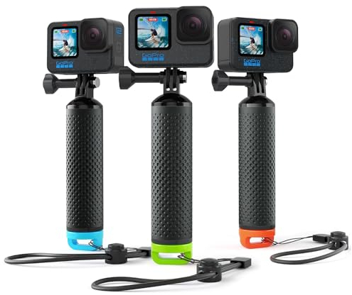 Sametop Schwimmender Handgriff Schwimmer Handler Floating Hand Grip Schwimmend Stick Zubehör Kompatibel mit GoPro Hero 13 12 11 10 9 8 7 6 5 4 Session Max DJI Osmo Action Kameras (Grün)