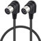 Poyiccot 8 PIN DIN Male Plug Cable 3.3ft, 90 Degree 8 PIN DIN Plug Speaker Extension Male to Male MIDI Cable Compatible with B&O PowerLink Beo-Lab Devices
