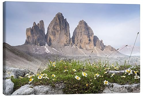 Posterlounge Drei Zinnen, Dolomiten Leinwandbild von Markus Kapferer 30 x 20 cm Wandbilder Wanddeko