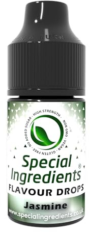 Jasmine Flavour Drop 30ml Highly Concentrated Versatile Food Flavouring - Vegan, Non GMO, Gluten Free