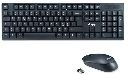 Equip 245223 Kabelloses Tastatur und Mausset, Italienisches Layout (QWERTY)