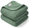 Bearmoss Musselin Decke Baby 100% Babydecke Baumwolle Baby Decken Neugeborenen,Weiche Krabbeldecke für Kinder,Musselin Schlafdecken für Kleinkinder Mädchen Junge 120x120cm (Grün)