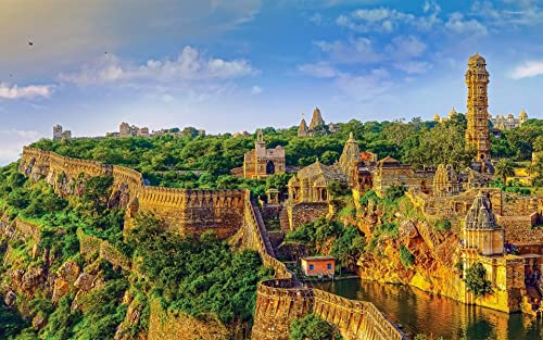 Puzzle 1000 Teile Weltwunder Chittorgarh Fort Indien 75 * 50Cm