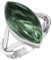 Jeweloporium 925 Silber Ringe für Damen Größe 62(19.7) Grün Echt Russischer Seraphinit Edelstein Kostüm Silber Ringe Weihnachten - Geschenk Jahrgang Schmuck