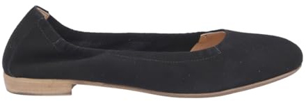 Donna Carolina Ballerina HOOF Basic, Rauleder, Schwarz, Damen