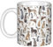 Tasse, Keramiktasse, Kaffeetasse, Teetasse, geeignet für Küche, Restaurant, Büro, 330 ml,Windhunde, Wippets und Lurcher-Hunde