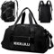 IEEILULU Sporttasche Reisetasche für Damen und Herren, 45L Sporttasche Groß mit Schuhfach, Nassfach und Rucksackfunktion, Wasserdicht Reisetasche Gym Bag Trainingstasche (Schwarz)