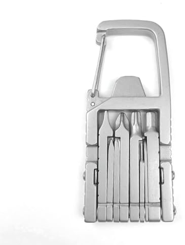 LEEQ 12 in 1 Multitool Schlüsselanhänger - Multifunktionale Zange, Klapp-Multitool Edelstahl Outdoor-Schraubendreher-Bit, tragbares Taschenwerkzeug, Geschenke für Männer
